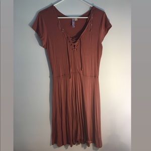 Lace Up Top Dress